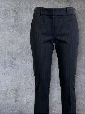 Size 2, Black Pinstripe Women's Trousers